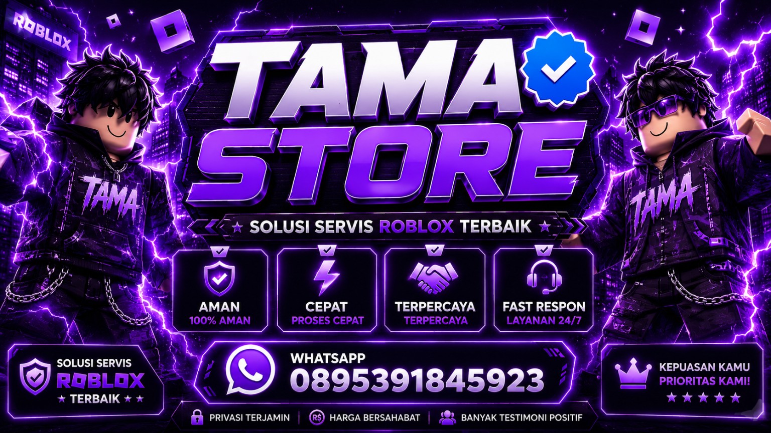 Banner TAMA Store Roblox